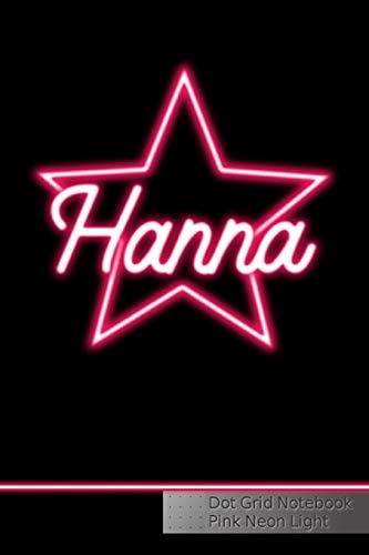 Hanna Dot Grid Notebook Pink Neon Light Punktraster Notizbuch Personalisiert Mit Namen