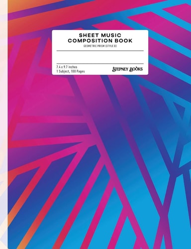 Sheet Music Composition Book Geometric Prism (Style D)