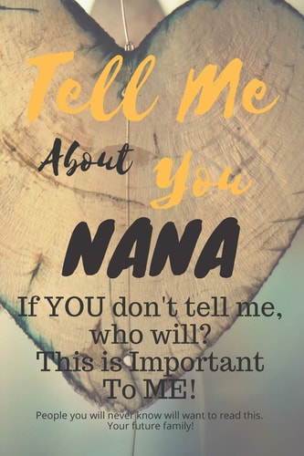 Tell Me about You Nana If You Don't Tell Me, Who Will? This Is Important to Me! People You Will Never Know Will Want to Read This. Your Future Family!