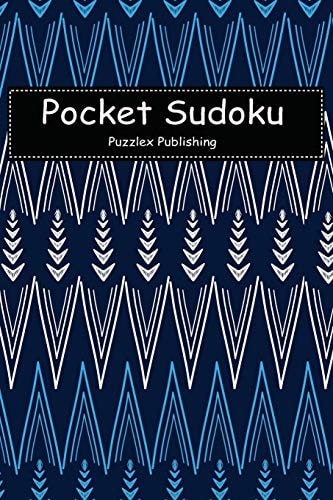 Pocket Sudoku Easy Sudoku Puzzle Game For Beginers With African Zigzag Tribal Pattern Hand Drawn Multicolor Cover