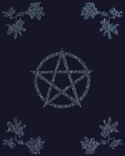 Grimoire Pentacle Gemstone Flower Spell Book To Witchcraft Write Rituals & Ingredients