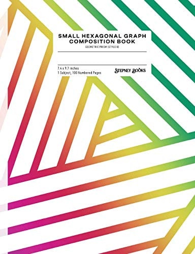 Small Hexagonal Graph Composition Book Geometric Prism (Style B), Numbered Pages