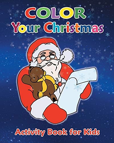 Color Your Christmas Activity Book for Kids