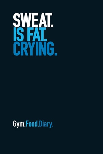 Gym Food Diary Sweat Is Fat Crying (Blue)