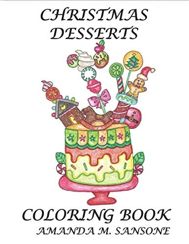 Christmas Desserts Coloring Book