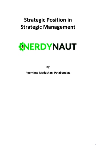 Strategic Position in Strategic Management