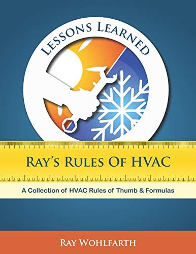 Lessons Learned Ray's Rules of Hvac: a Collection of HVAC Rules of Thumb and Formulas