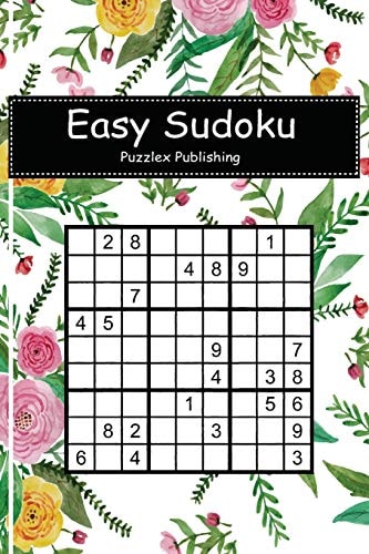 Easy Sudoku Sudoku Puzzle Game For Beginers With Alice Seamless Patern Watercolor Cover