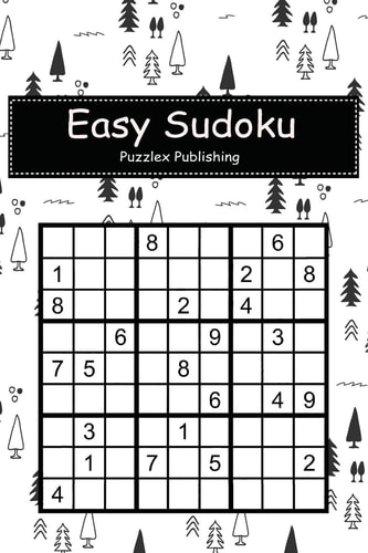 Easy Sudoku Sudoku Puzzle Game For Beginers With Background Pattern with Christmas Tree Cover