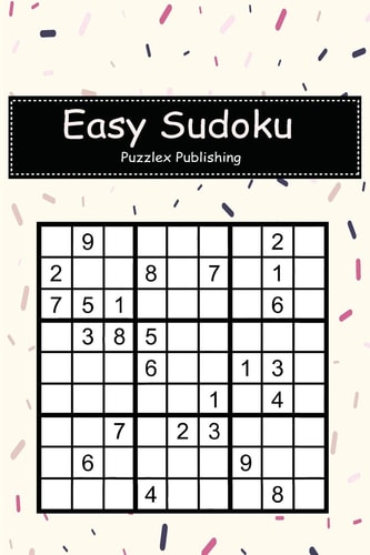 Easy Sudoku Sudoku Puzzle Game For Beginers With Background with Memphis Style Elements Cover