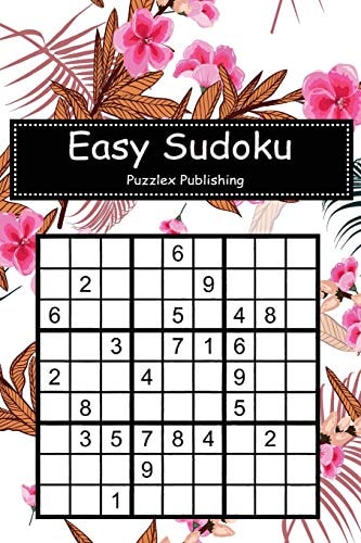 Easy Sudoku Sudoku Puzzle Game For Beginers With Blooming Stylish Garden Florals Cover