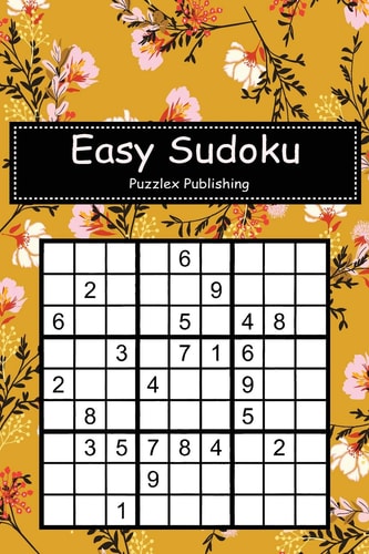 Easy Sudoku Sudoku Puzzle Game For Beginers With Blossom Floral Pattern Style Cover