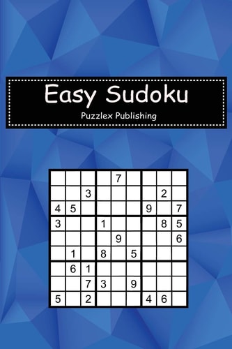 Easy Sudoku Sudoku Puzzle Game For Beginers With Blue Mosaic Polygon Triangular Cover