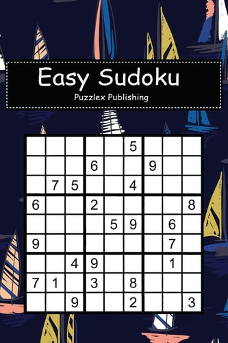 Easy Sudoku Sudoku Puzzle Game For Beginers With Colorful Wind Surf Seamless Pattern Cover