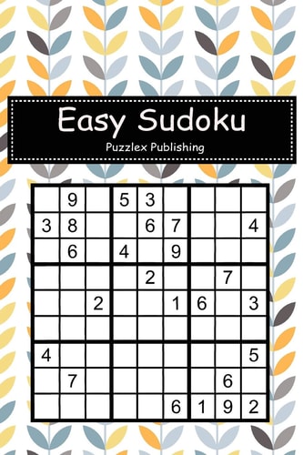 Easy Sudoku For Beginers With Scandinavian Seamless Pattern Cover