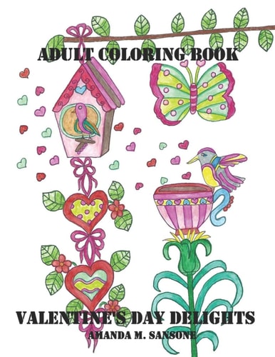 Valentine's Day Delights Adult Coloring Book