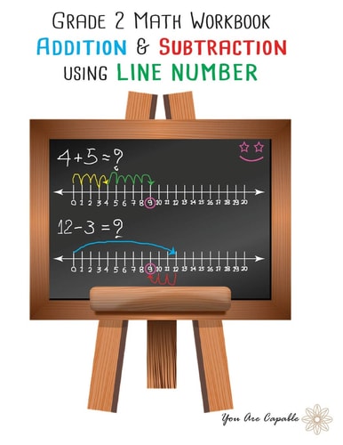 Grade 2 Math Workbook Addition & Subtraction Using Line Number