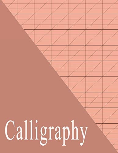 Beginners Calligraphy Workbook Slanted Practice Grid Paper - Rose Gold