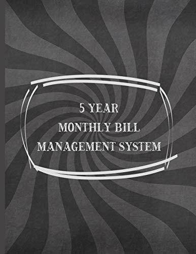 Swirl Chalkboard 5 Year Monthly Bill Management System
