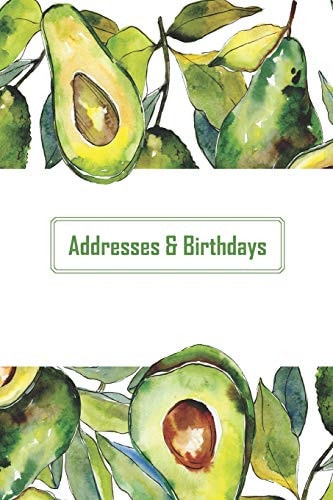 Addresses & Birthdays Watercolor Avocados