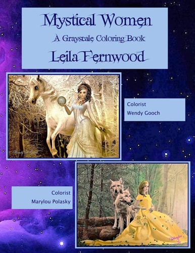 Mystical Women A Grayscale Coloring Book