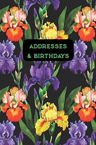 Addresses & Birthdays Watercolor Irises