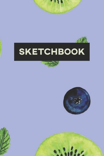 Sketchbook Blueberry Kiwifruit Food Pattern Paint Cute Design