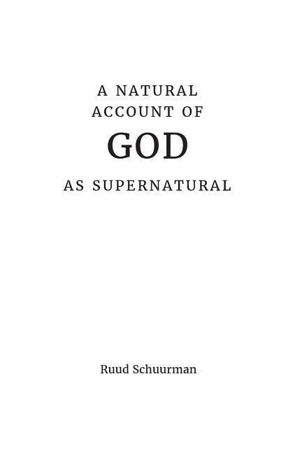 A Natural Account of God as Supernatural