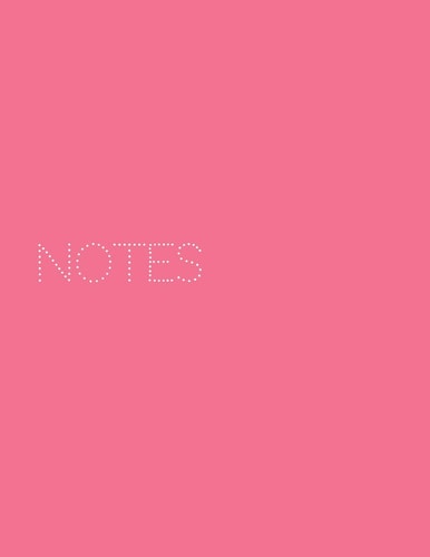 Notes Minimalist Coral 8. 5x11 Inch Wide Line Book, 110 Pages