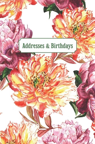 Addresses & Birthdays Watercolor Peonies