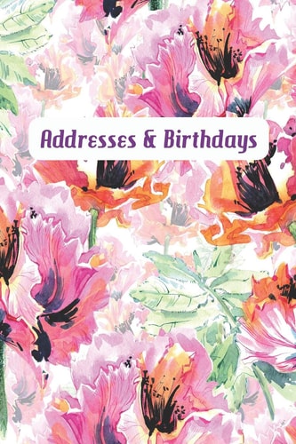 Addresses & Birthdays Watercolor Poppies