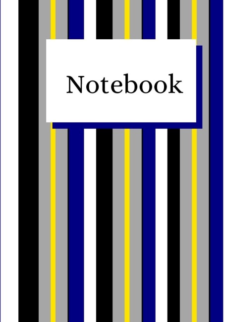 Notebook: Stripes and lined interior for notes.