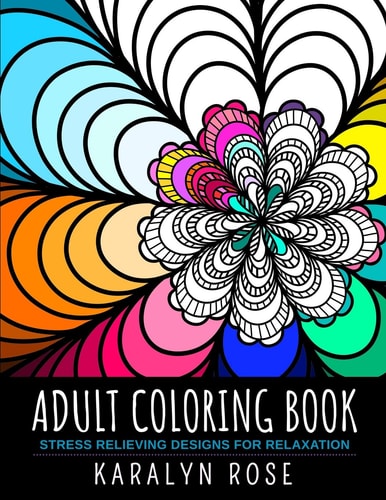Adult Coloring Book Stress Relieving Designs for Relaxation