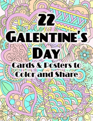 22 Galentine's Day Cards and Posters to Color and Share
