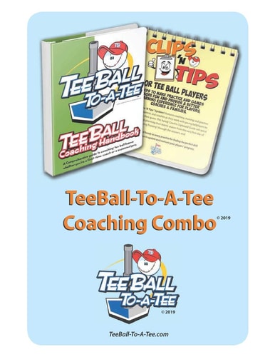 Teeball-To-A-Tee Coaching Combo Teeball Coaching Handbook - Clips 'n Tips for Teeball Players