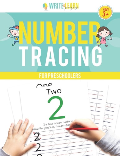 Write and Learn Pages Number Tracing for Preschoolers