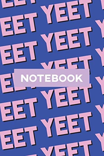 Notebook Yeet Pink Black Typography Meme Pattern