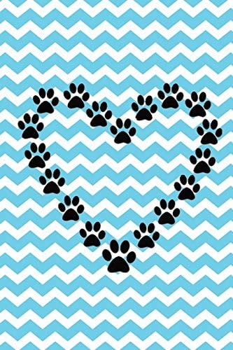 Paw Print Heart Chevron Design