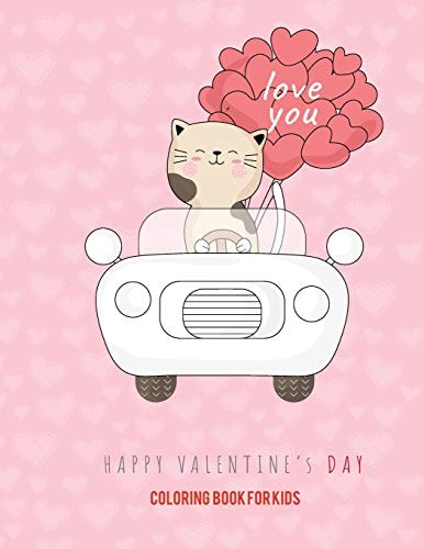 Happy Valentine's Day Cute Animals Coloring Books for for Kids. Activity Book for Children.
