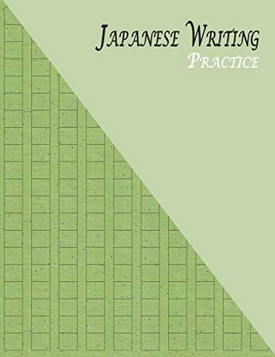 Japanese Writing Practice A Book for Kanji, Kana, Hiragana, Katakana & Genkouyoushi Alphabet - Glitter (Green)