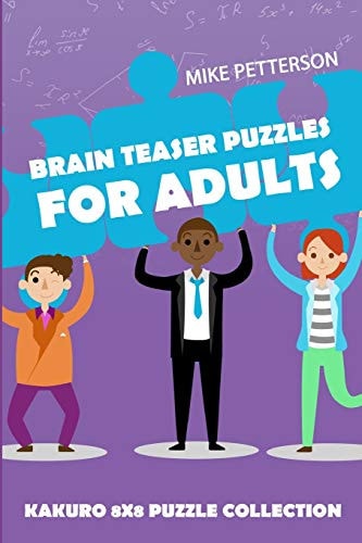 Brain Teaser Puzzles For Adults Kakuro 8x8 Puzzle Collection