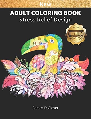 Adult Coloring Book Stress Relieves Coloring Page for Relaxation for Teens, Adults and Elderly, Large Print, 1-Side