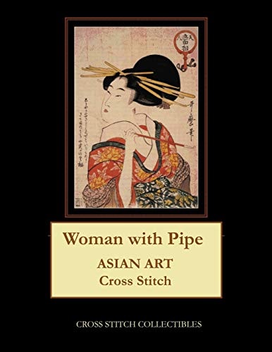 Woman with Pipe Asian Art Cross Stitch Pattern