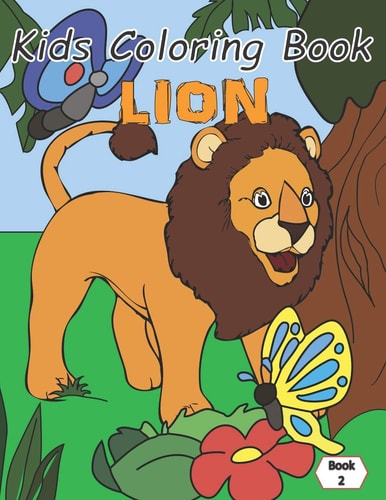 Kids Coloring Book Lion