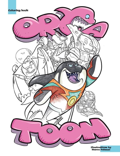 Coloring Book Orca Toon