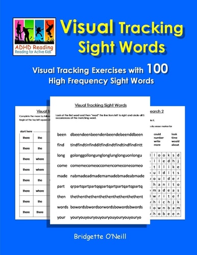 Visual Tracking Sight Words Visual Tracking Exercises with 100 High Frequency Sight Words