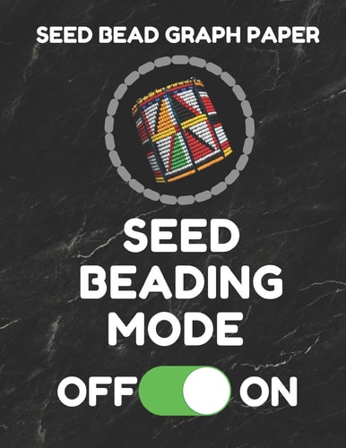 Seed Bead Graph Paper Book for Designing Seed Beading Patterns, 8.5 by 11 Inches, Large Size, Funny Mode Black Cover