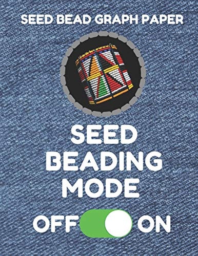 Seed Bead Graph Paper Book for Designing Seed Beading Patterns, 8.5 by 11 Inches, Large Size, Funny Mode Denim Cover