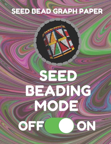 Seed Bead Graph Paper Book for Designing Seed Beading Patterns, 8.5 by 11 Inches, Large Size, Funny Mode Dark Swirl Cover
