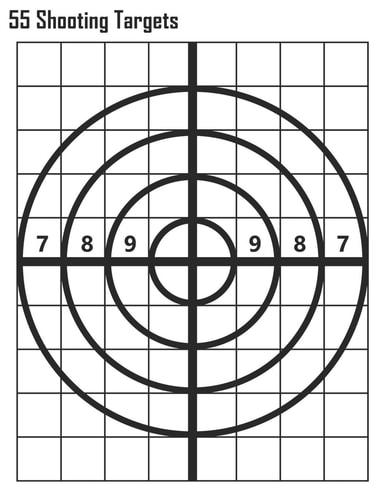 55 Shooting Targets Bullseye Shooting Targets